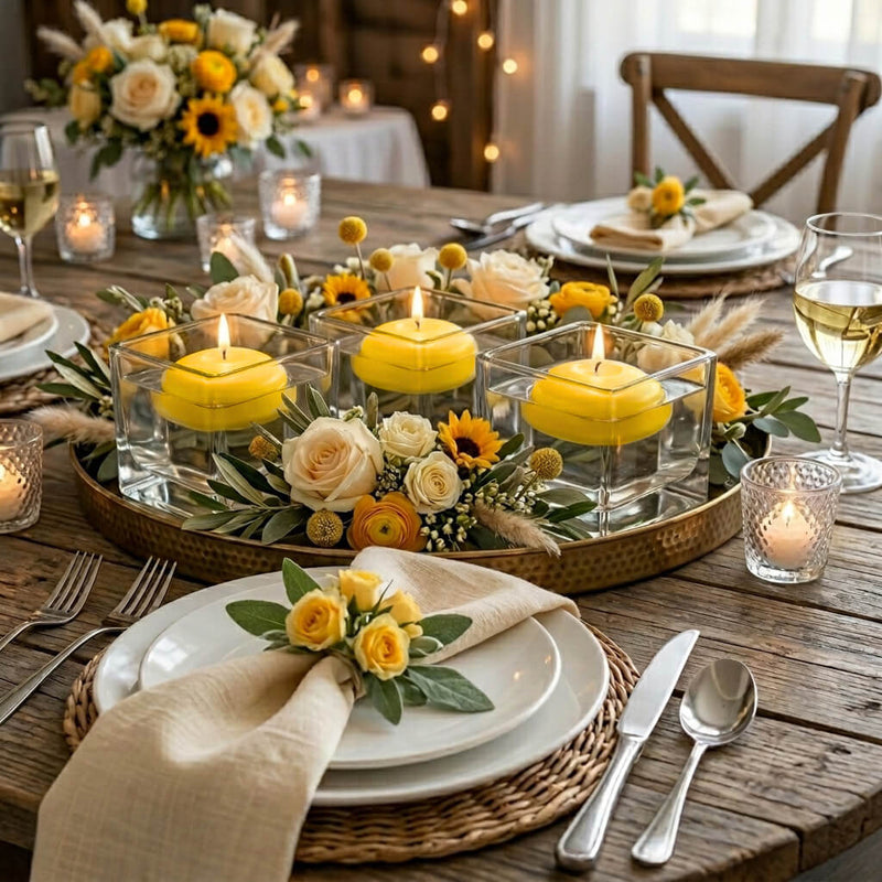 Richland Floating Candles 3" Yellow Set of 72 - thumbnail number 5