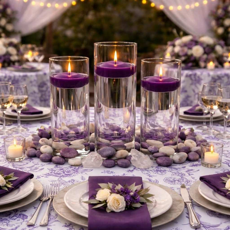 Richland Floating Candles 3" Purple Set of 96 - thumbnail number 5
