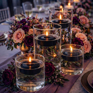 Richland Floating Candles 3" Black Set of 72