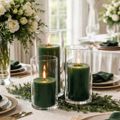 Richland Pillar Candle 9" & Eastland Cylinder Holder 10.5" Set of 12 (Choose your Color) - thumbnail number 34