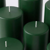 Richland Pillar Candles 3"x6" Dark Green Set of 12 - thumbnail number 5