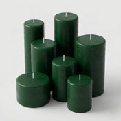 Richland Pillar Candles 3"x6" Dark Green Set of 12 - thumbnail number 4