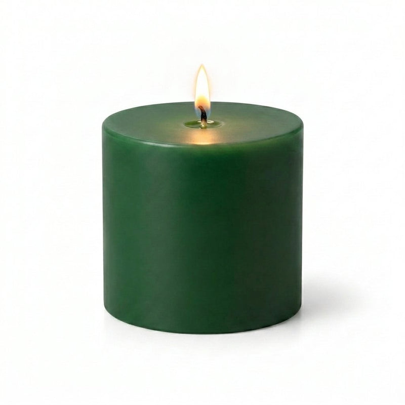 Richland Pillar Candle 3"x3" Dark Green - thumbnail number 2