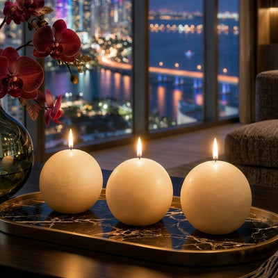 Richland Sphere Candle 3" Ivory - thumbnail number 6