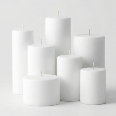 Richland Pillar Candles 3"x3" White Set of 12 - thumbnail number 3