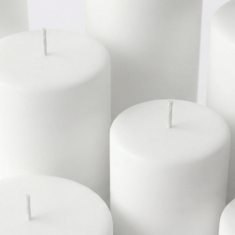 Richland Pillar Candles 3"x3", 3"x6" & 3"x9" White Set of 36 - thumbnail number 3