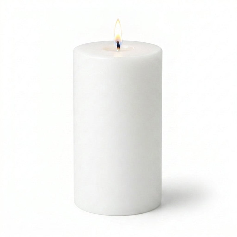Richland 4" x 6" White Pillar Candles Set of 6 - thumbnail number 2