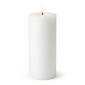 Richland 4" x 9" White Pillar Candle - thumbnail number 2