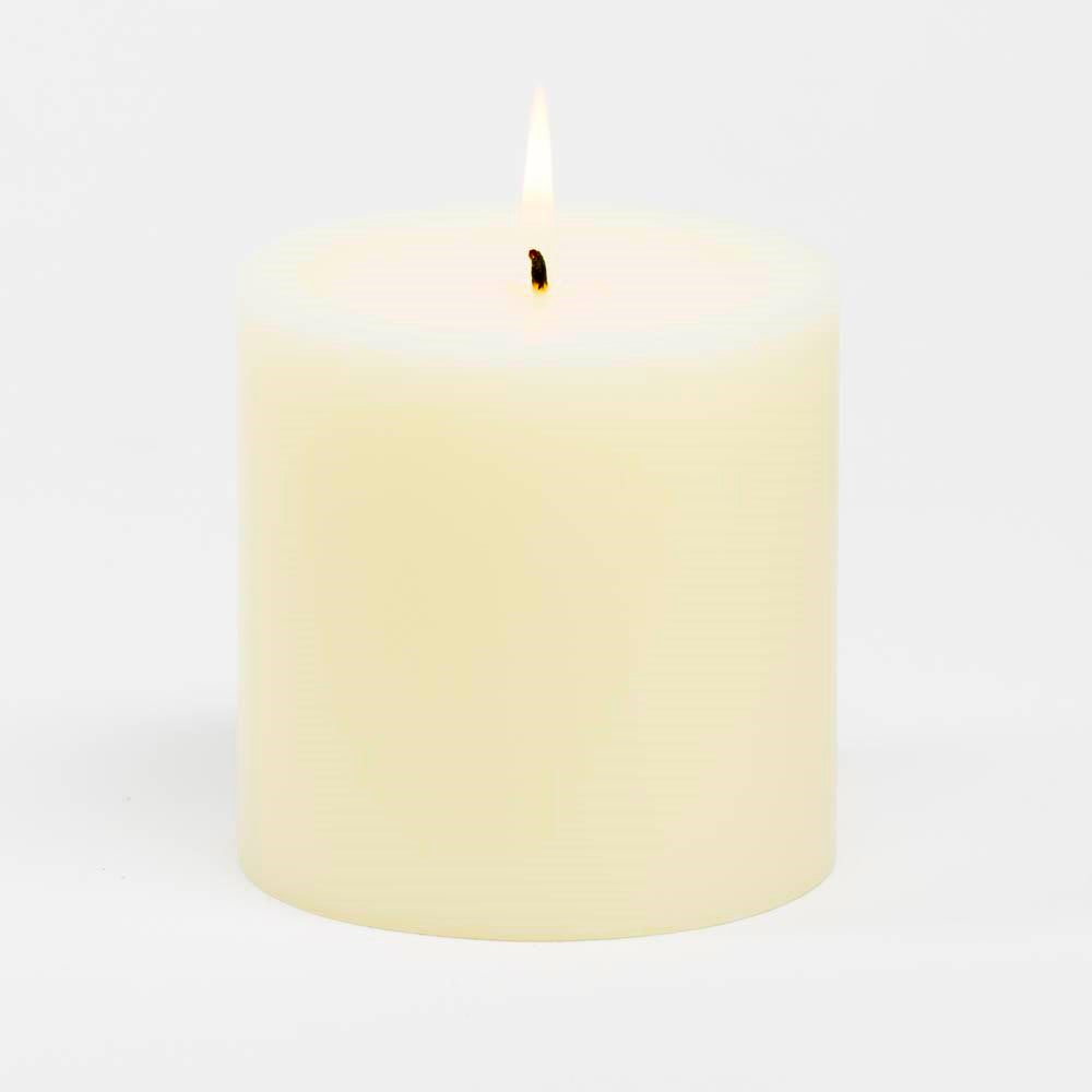 Richland Pillar Candles 4"x4", 4"x6" & 4"x9" Ivory Set of 18