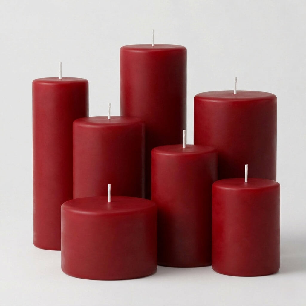 Richland 4" x 12" Red Pillar Candle