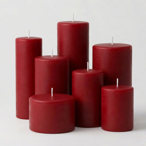 Richland 4" x 12" Red Pillar Candle