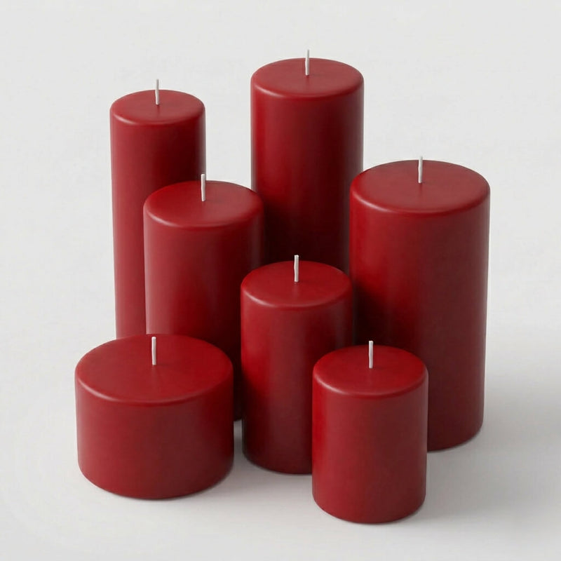 Richland Pillar Candle 3"x3" Red - thumbnail number 4