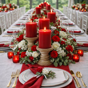 Richland 4" x 12" Red Pillar Candle