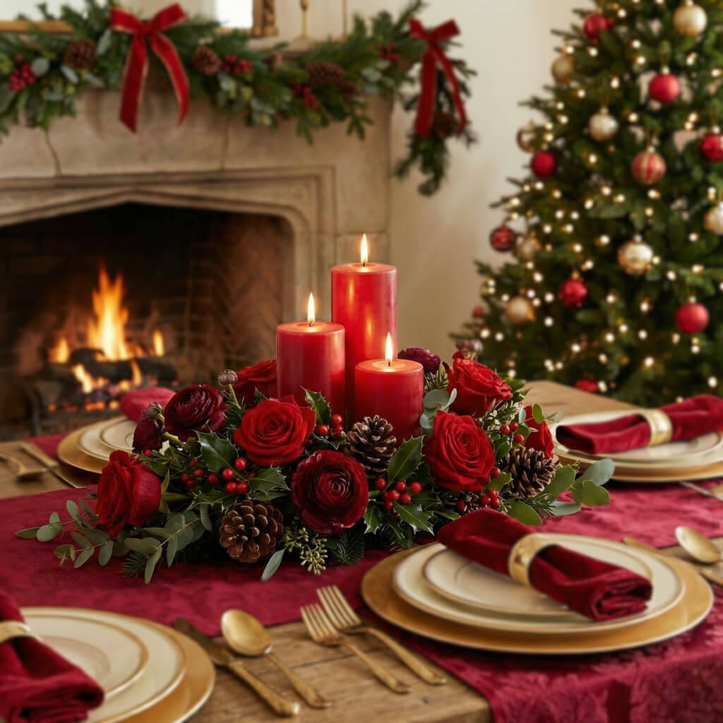 Richland 4" x 12" Red Pillar Candle