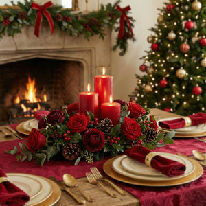 Richland 4" x 12" Red Pillar Candle