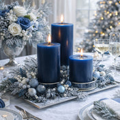 Richland 4" x 12" Navy Blue Pillar Candle - thumbnail number 7