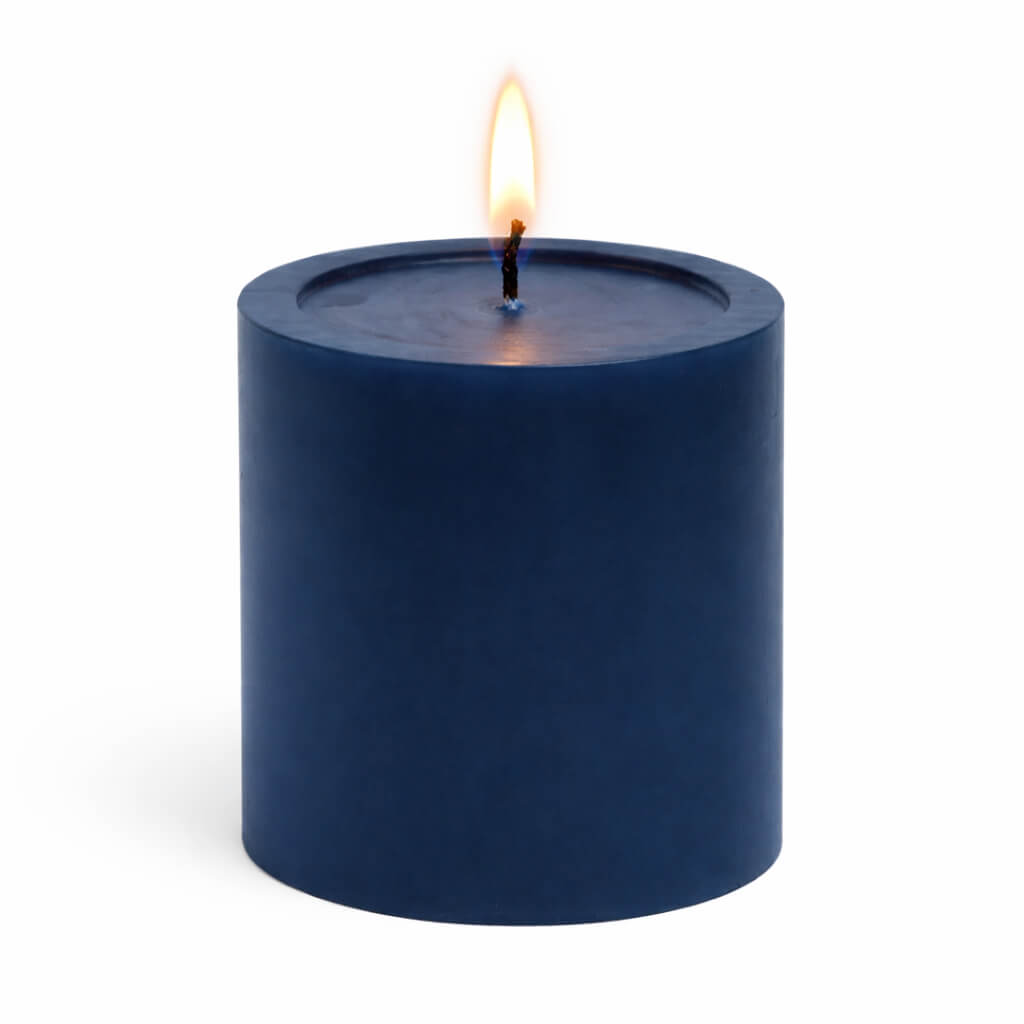 Richland 4" x 4" Navy Blue Pillar Candles Set of 6