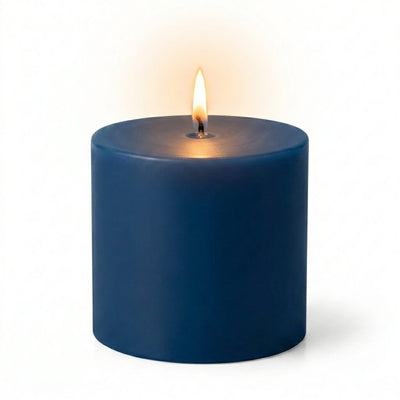 Richland 4" x 4" Navy Blue Pillar Candle - thumbnail number 2