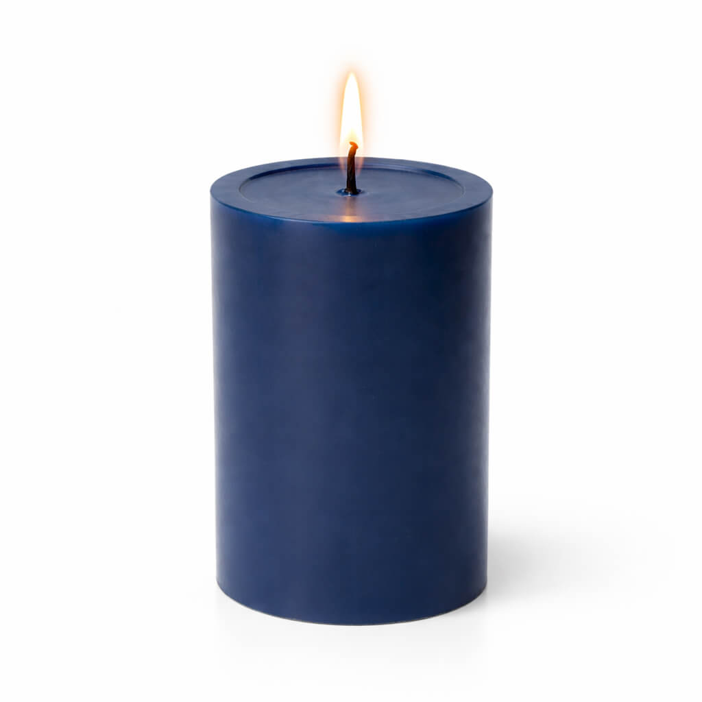 Richland 4" x 6" Navy Blue Pillar Candle
