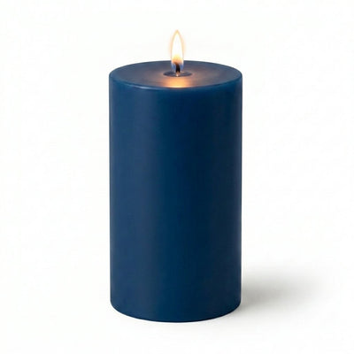 Richland 4" x 6" Navy Blue Pillar Candle - thumbnail number 2