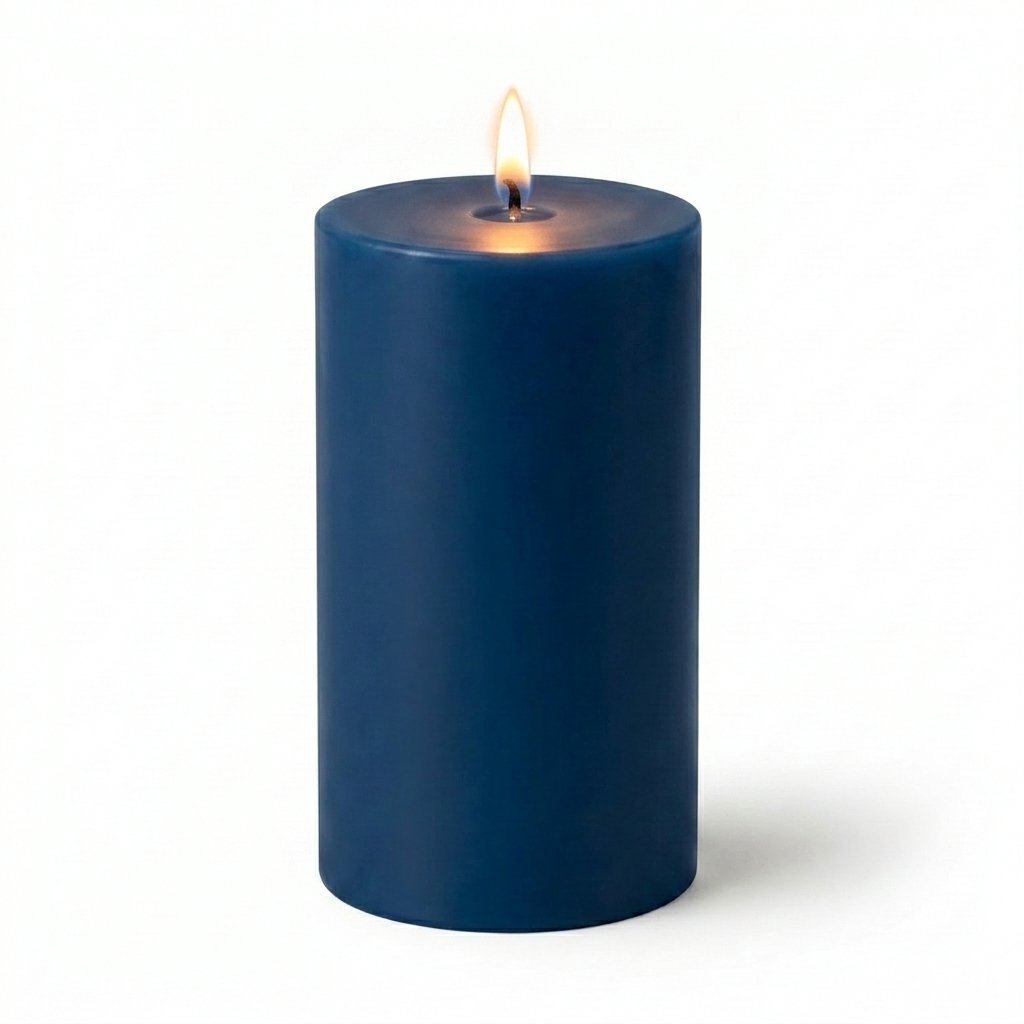 Richland 4" x 6" Navy Blue Pillar Candle