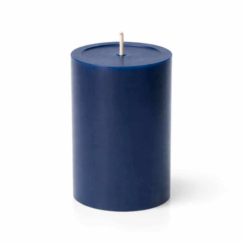 Richland 4" x 6" Navy Blue Pillar Candle