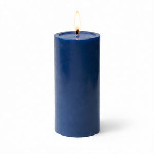 Richland 4" x 9" Navy Blue Pillar Candle