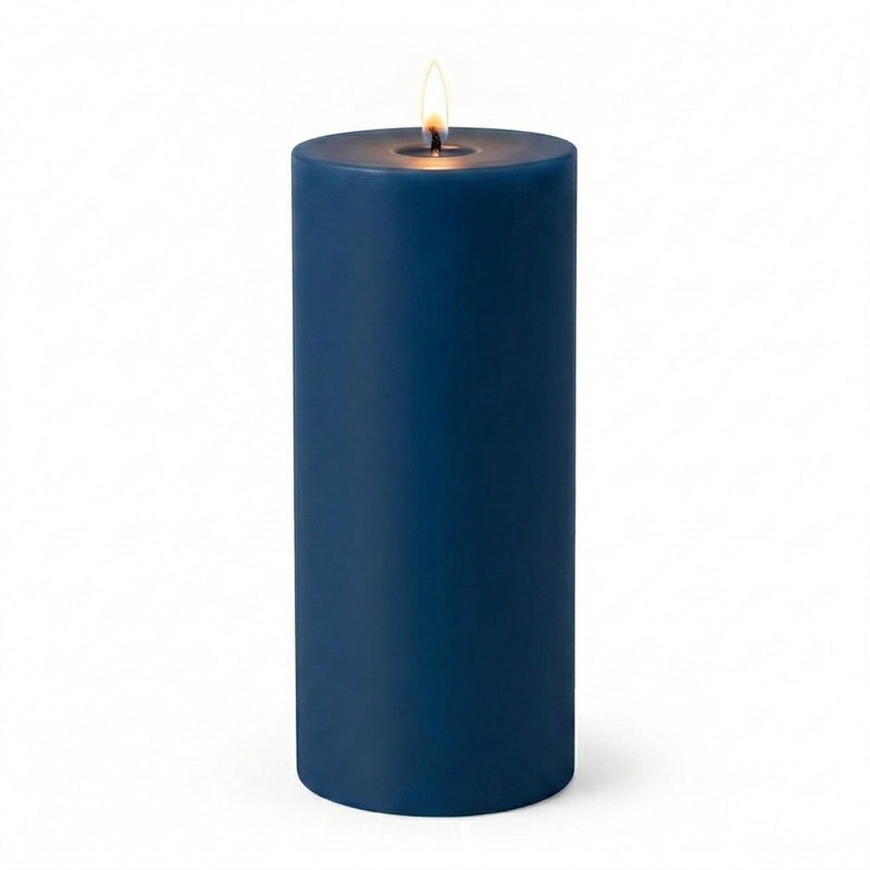 Richland 4" x 9" Navy Blue Pillar Candles Set of 6 - thumbnail number 2
