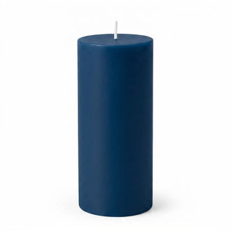 Richland 4" x 9" Navy Blue Pillar Candle