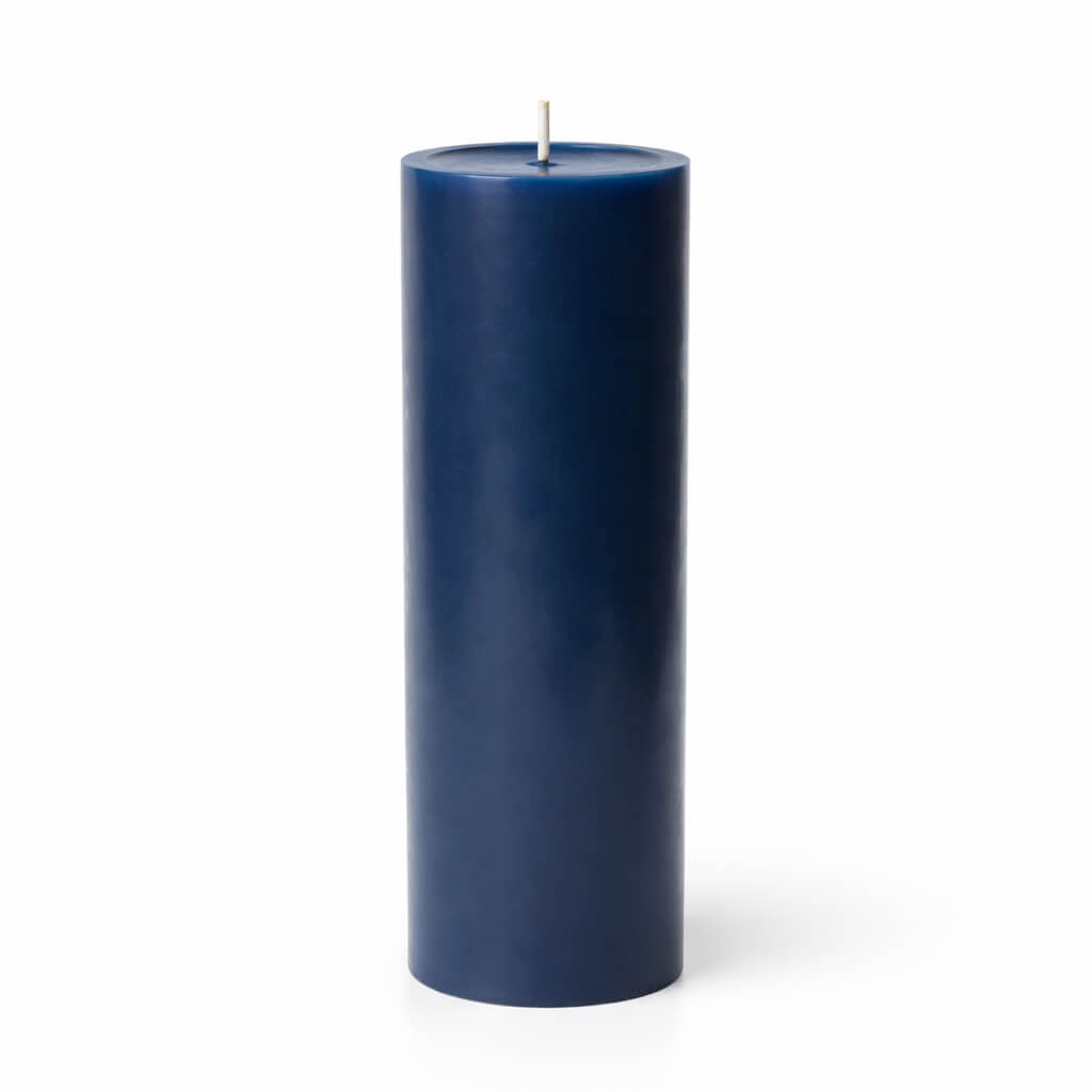 Richland 4" x 12" Navy Blue Pillar Candle