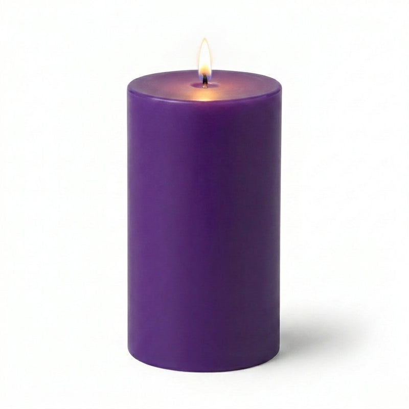 Richland 4" x 6" Purple Pillar Candles Set of 6 - thumbnail number 2