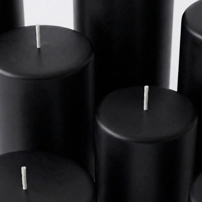 Richland Pillar Candles 3"x3" Black Set of 12 - thumbnail number 5