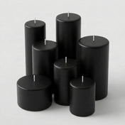Richland Pillar Candles 3"x3" Black Set of 12 - thumbnail number 4