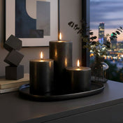 Richland Pillar Candles 3"x3" Black Set of 12 - thumbnail number 9