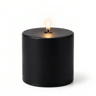 Richland 4" x 4" Black Pillar Candle - thumbnail number 2