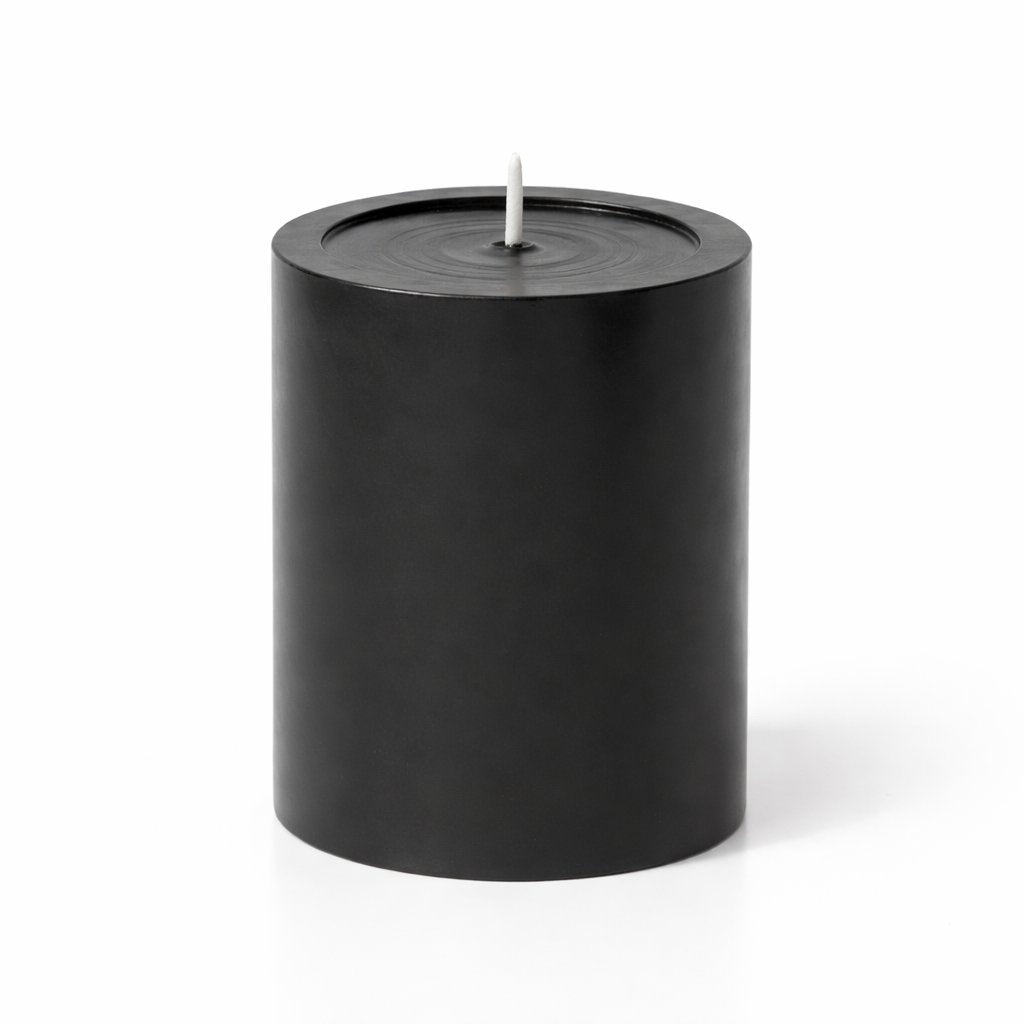 Richland 4" x 4" Black Pillar Candle