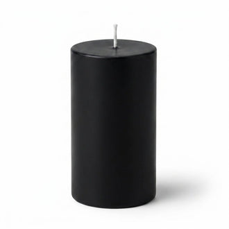Richland 4" x 6" Black Pillar Candle