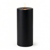 Richland 4" x 9" Black Pillar Candle - thumbnail number 2
