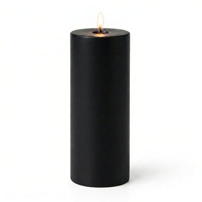 Richland 4" x 12" Black Pillar Candle - thumbnail number 2