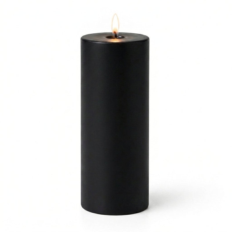 Richland 4" x 12" Black Pillar Candle - thumbnail number 2