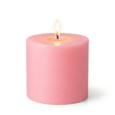 Richland 4" x 4" Pink Pillar Candle - thumbnail number 2