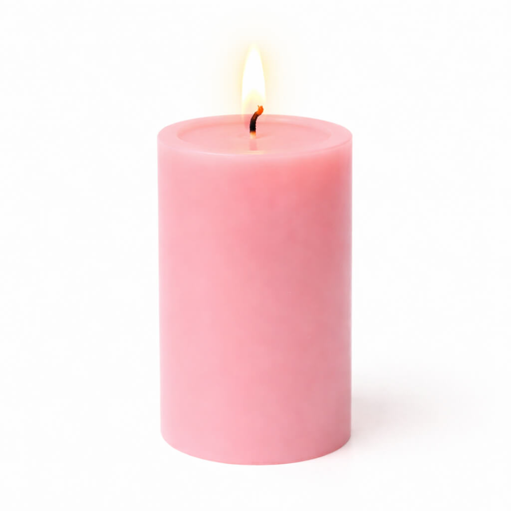 Richland 4" x 6" Pink Pillar Candle