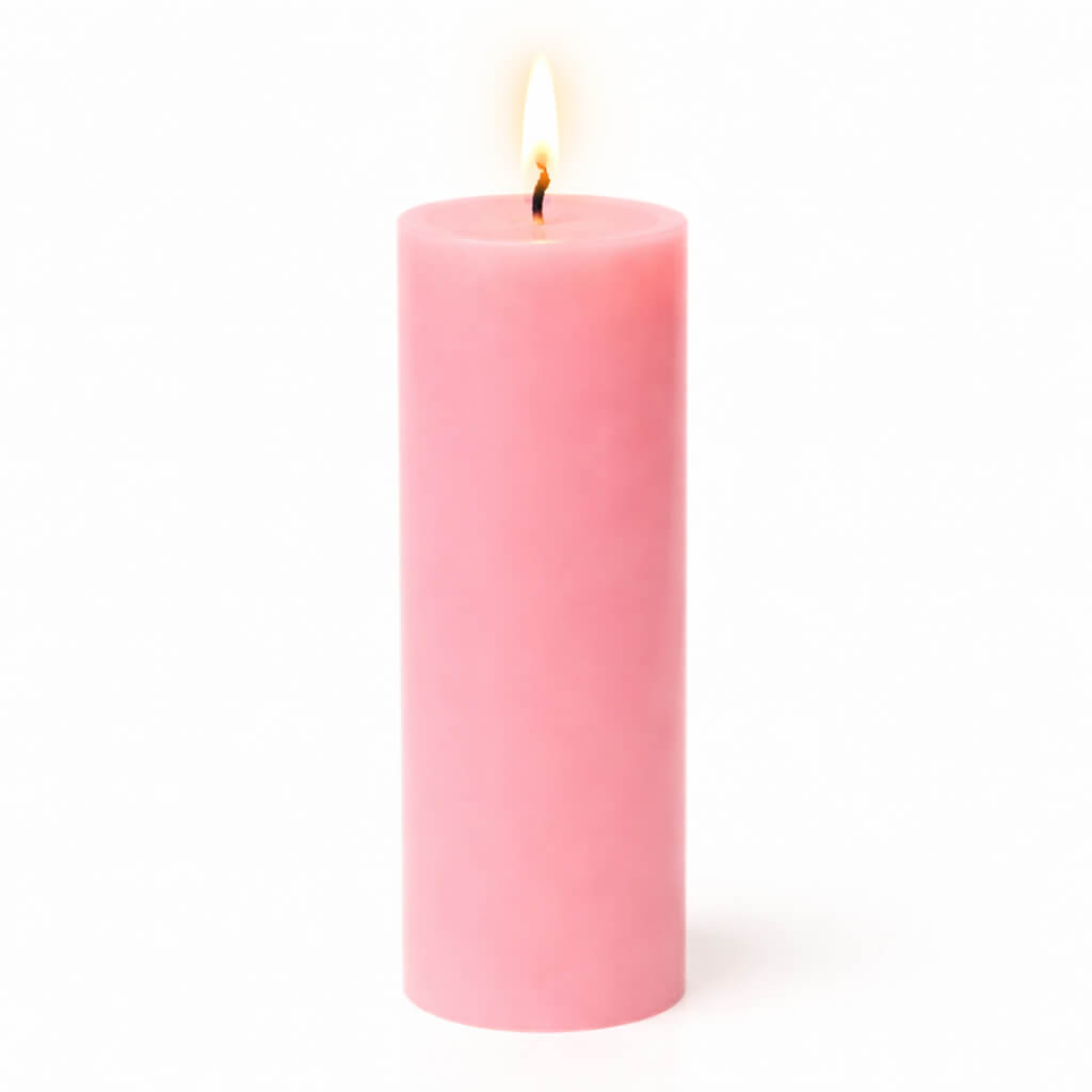 Richland 4" x 12" Pink Pillar Candle Set of 6