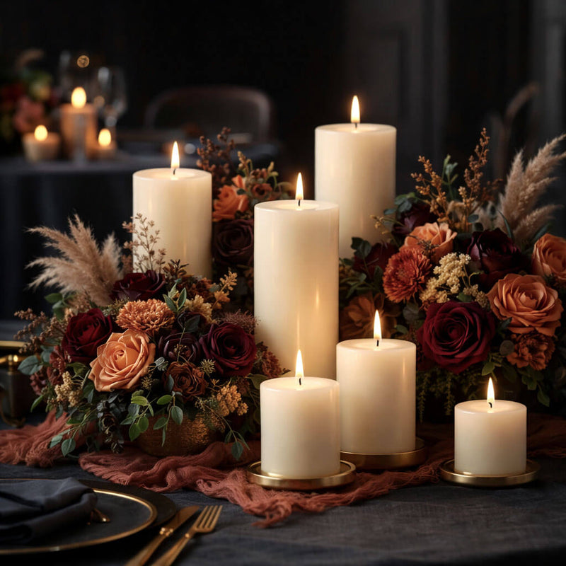 Richland Pillar Candle 3"x3" Light Ivory - thumbnail number 8