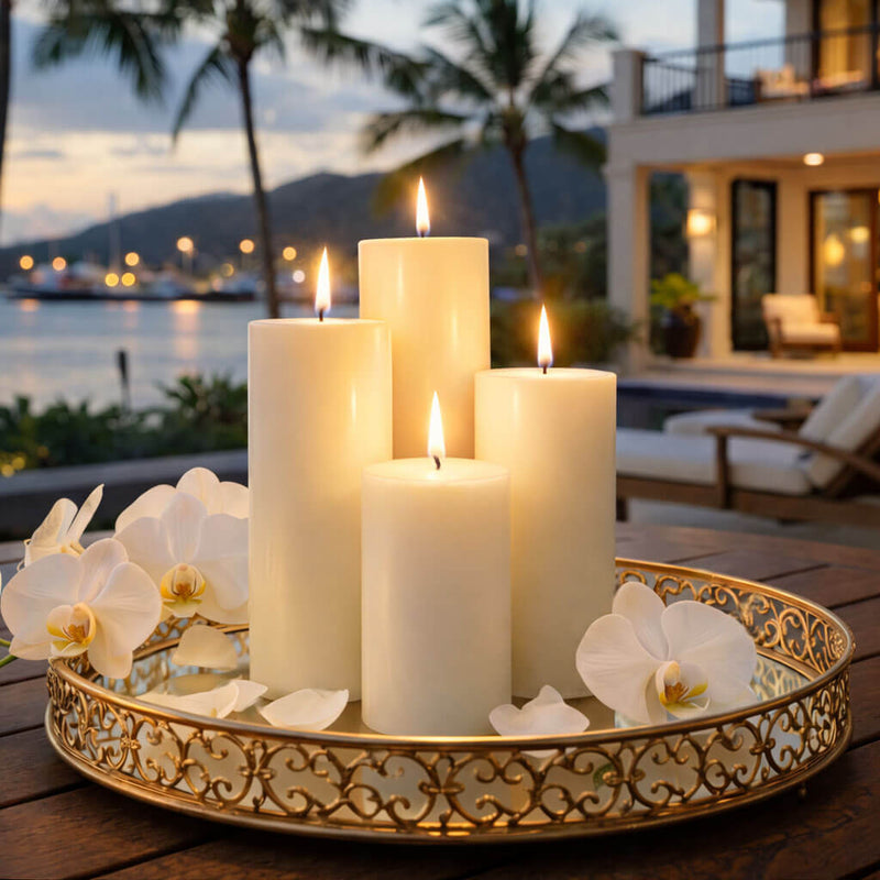 Richland Pillar Candle 3"x3" Light Ivory - thumbnail number 9