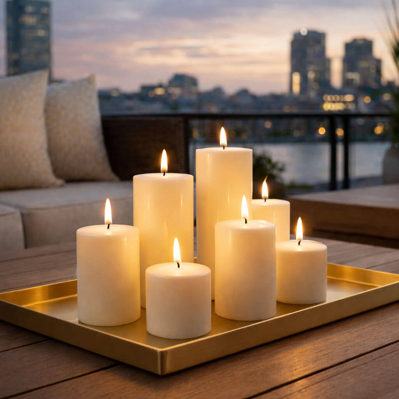 Richland Pillar Candle 3"x3" Light Ivory - thumbnail number 10