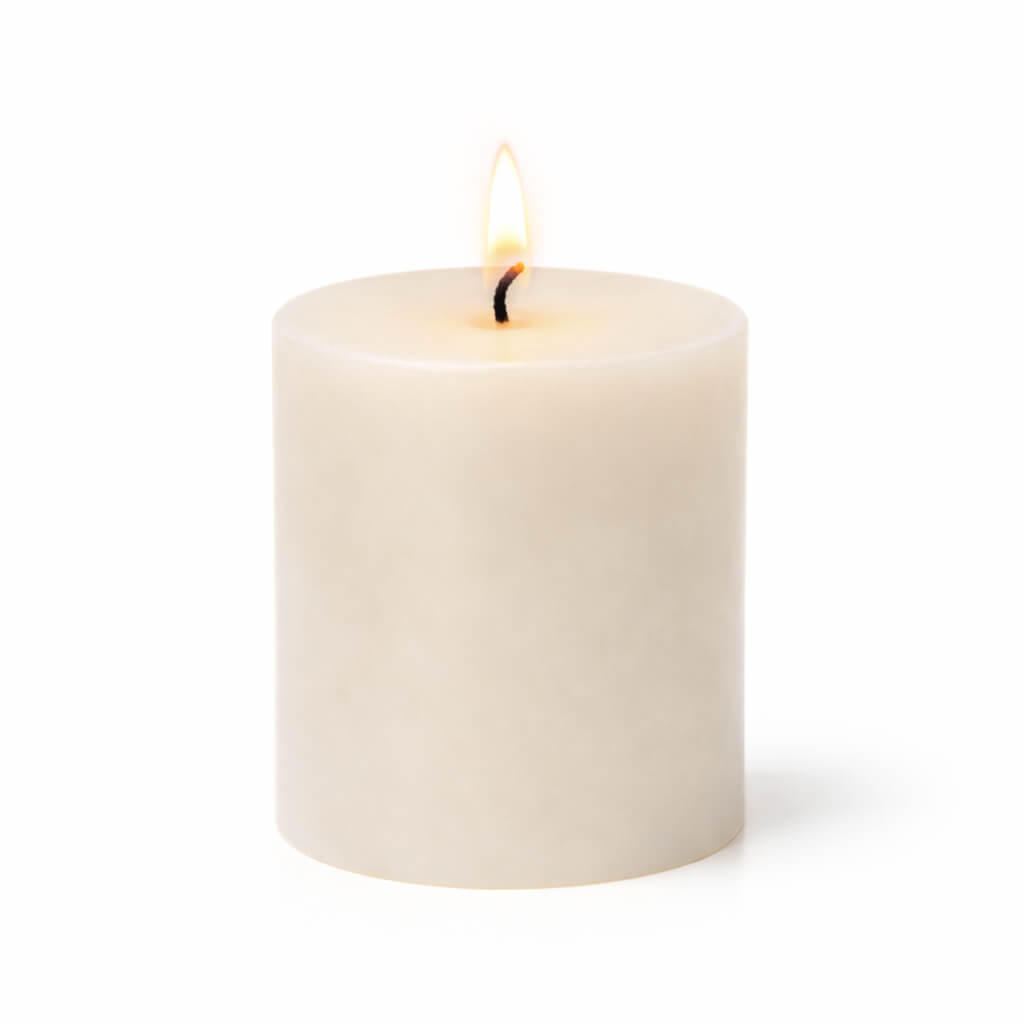 Richland 4" x 4" Light Ivory Pillar Candle