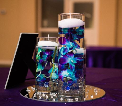 Six 12 Round Glass Table Centerpiece Mirrors