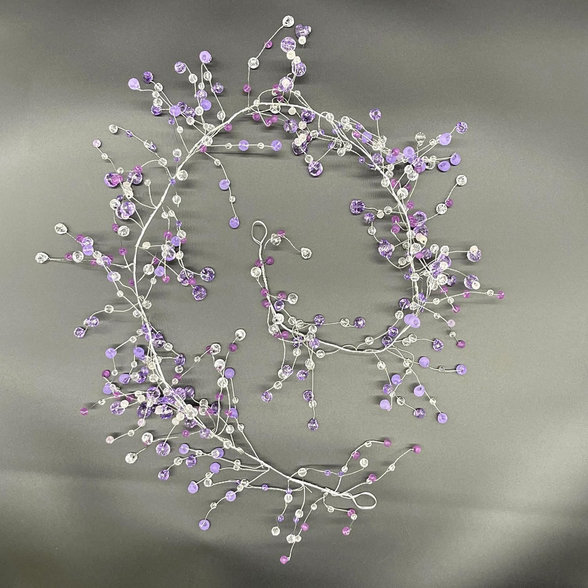 Touch of Lavender Wired Crystal Garland 42"