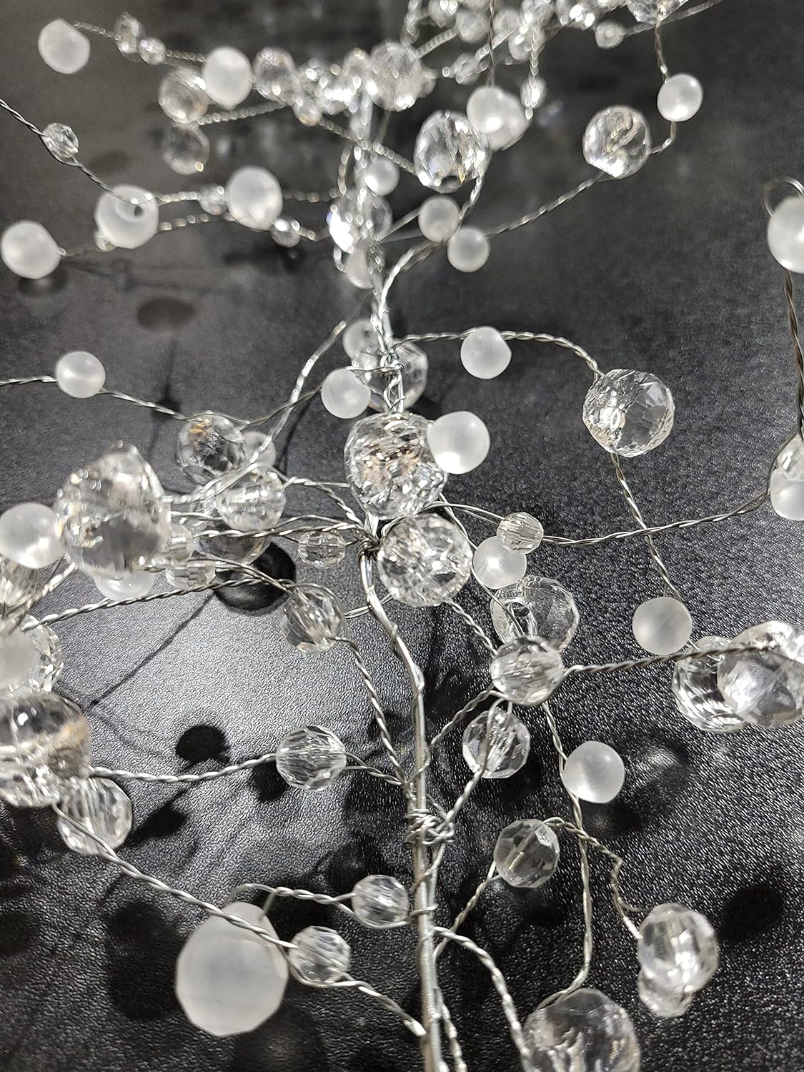 Wired Crystal Garland 42" Clear/Frost